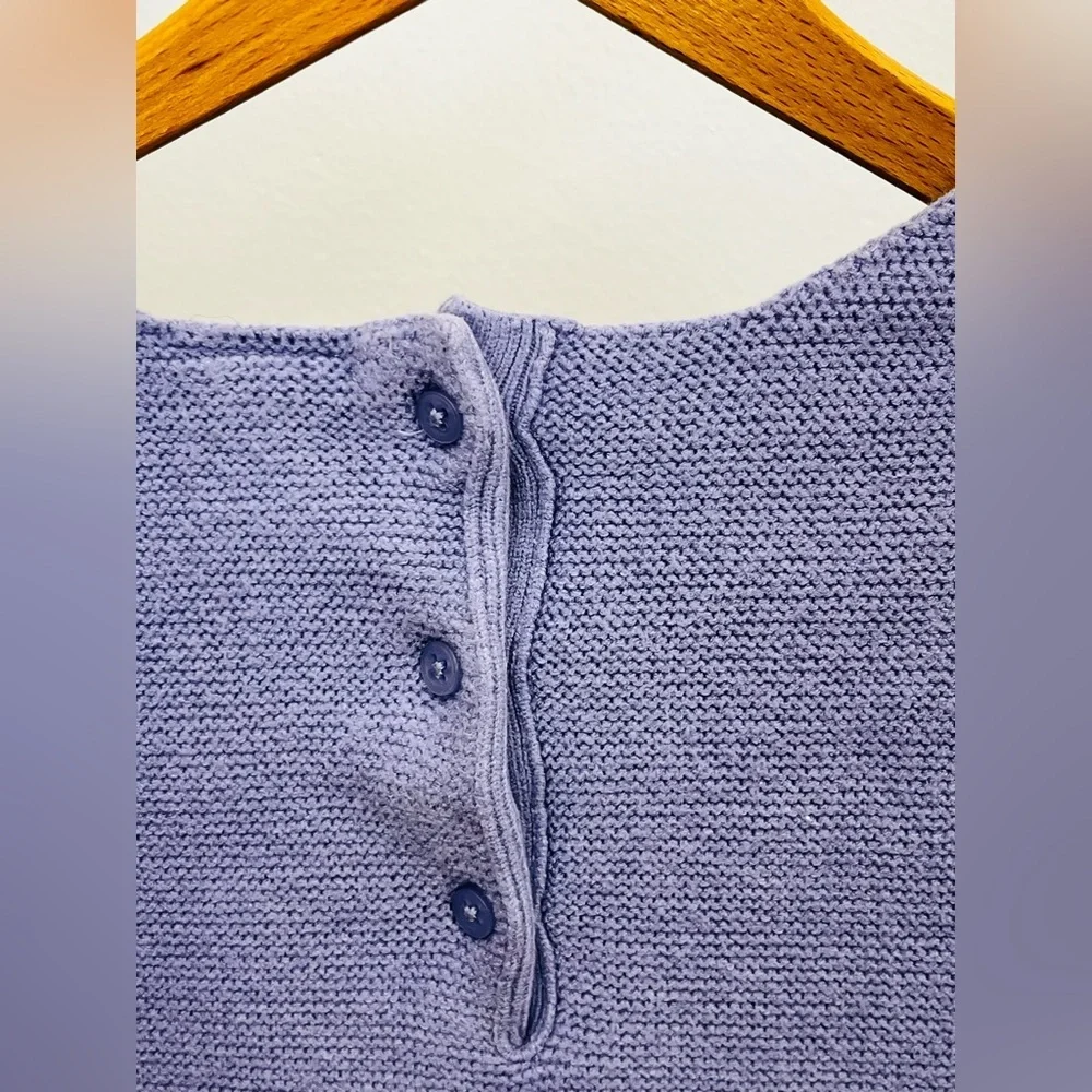 Janie and Jack Puff Sleeve Knit Sweater Dress Girls 12 Long Sleeve Lavender EUC